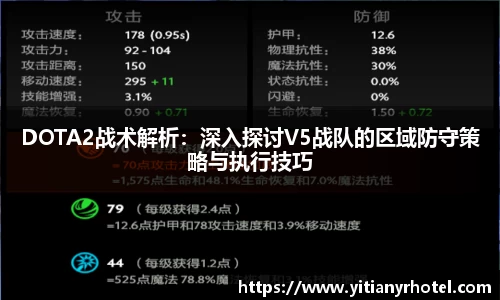 DOTA2战术解析：深入探讨V5战队的区域防守策略与执行技巧