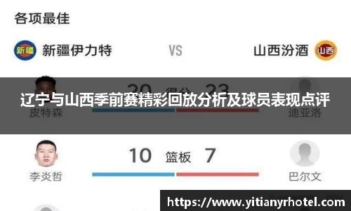 辽宁与山西季前赛精彩回放分析及球员表现点评